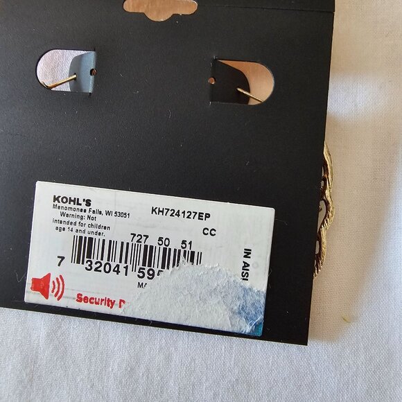 New Sugar Skull Hoop Earrings Spooky Fun Halloween Jewelry Kohls - Picture 2 of 2